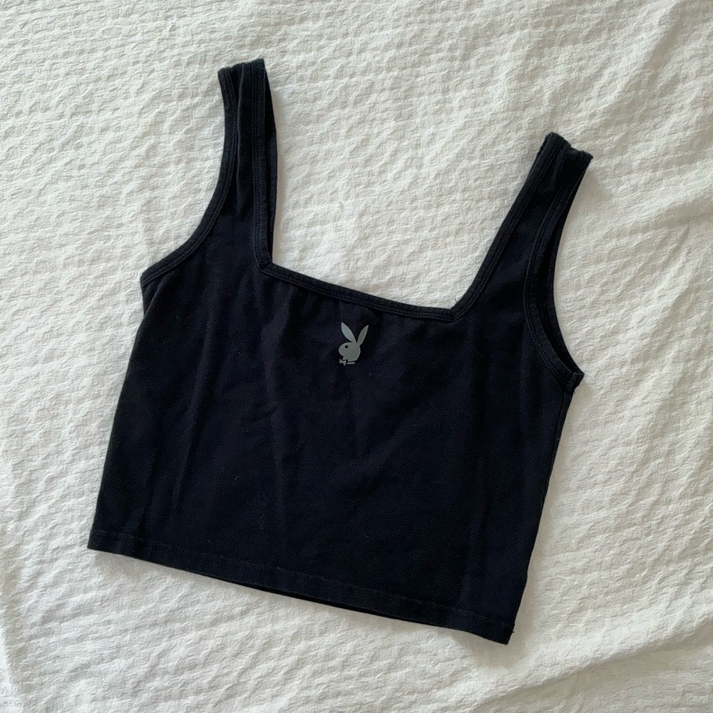 PLAYBOY Black Tank Top